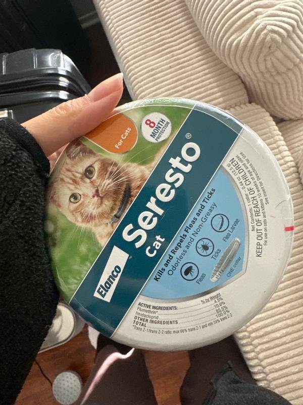 Seresto cat flea collar pack of 2 offering 16 months total protection against fleas and ticks for cats with veterinarian-recommended active ingredients